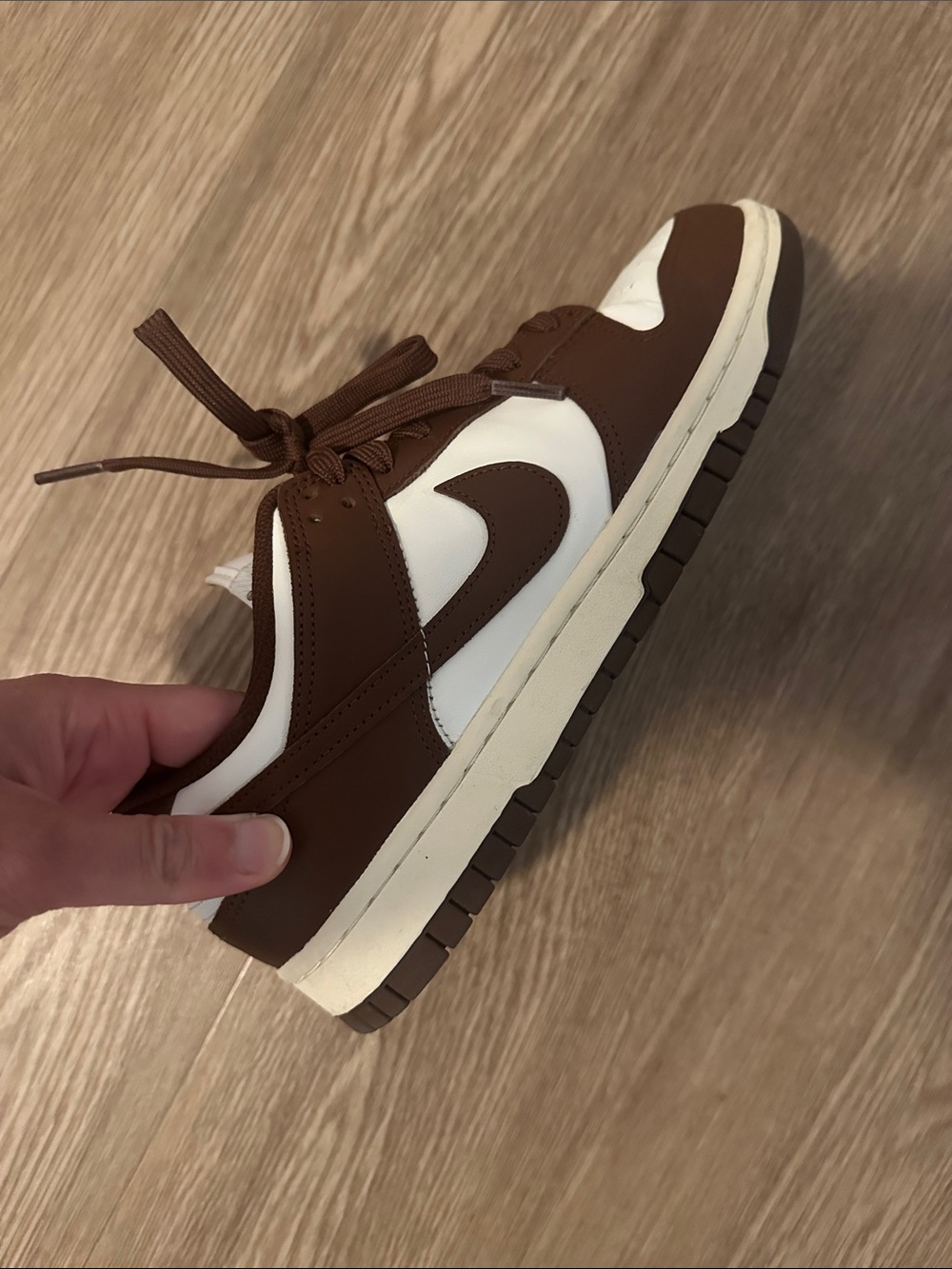 Nike Women’s DUNK Low-Top Sneakers in SAIL/CACAO/ WOW-COCONUT MILK